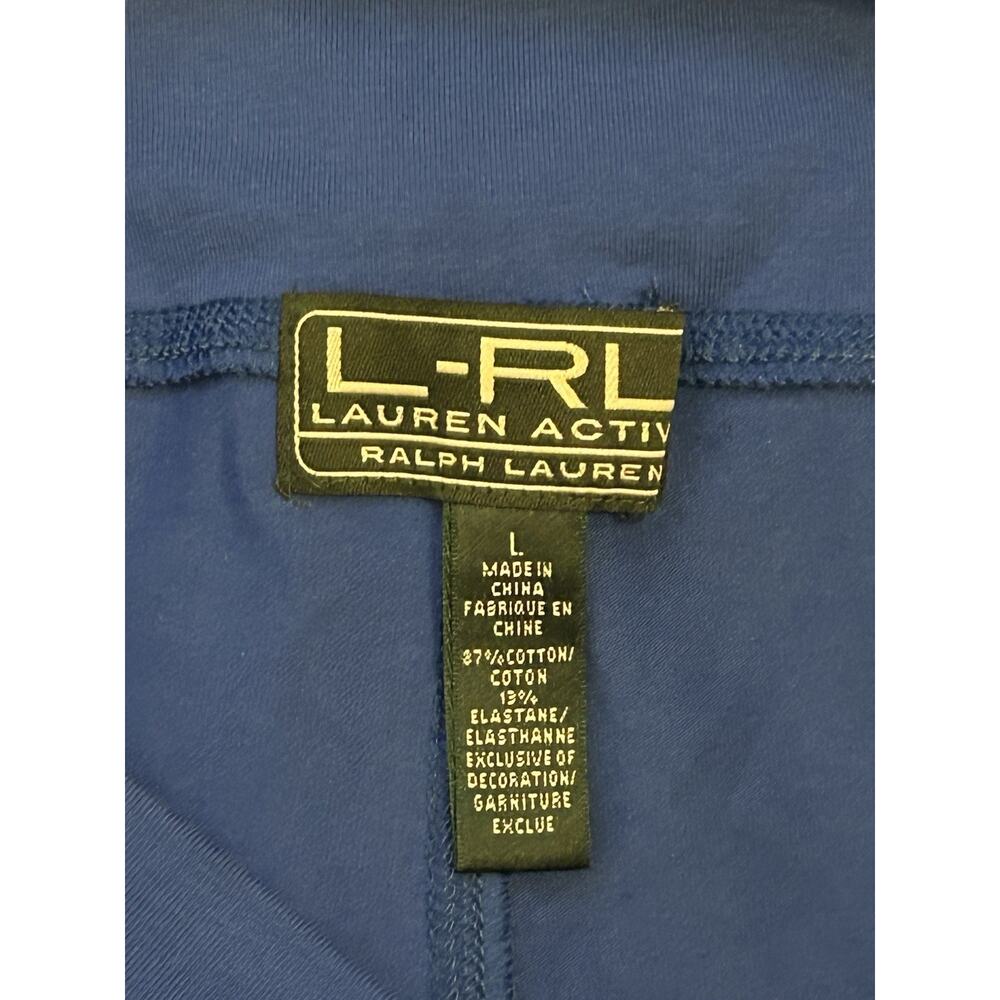 NWT Lauren Active Ralph Lauren Roll Waist Yoga Pants size L in Blue - Picture 4 of 4